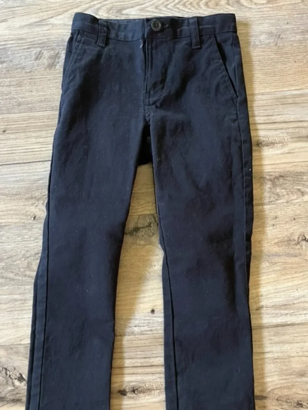 Black Stretch Cotton  Size 7Slim Fit Pants – Casual Everyday Trousers - Old Navy